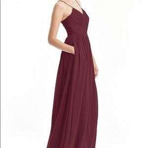 Cabernet Bridesmaid Dress with Pockets